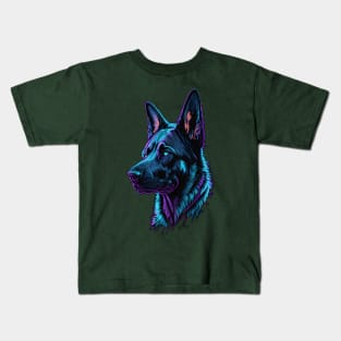 Retro Vintage German Shepard Design Kids T-Shirt